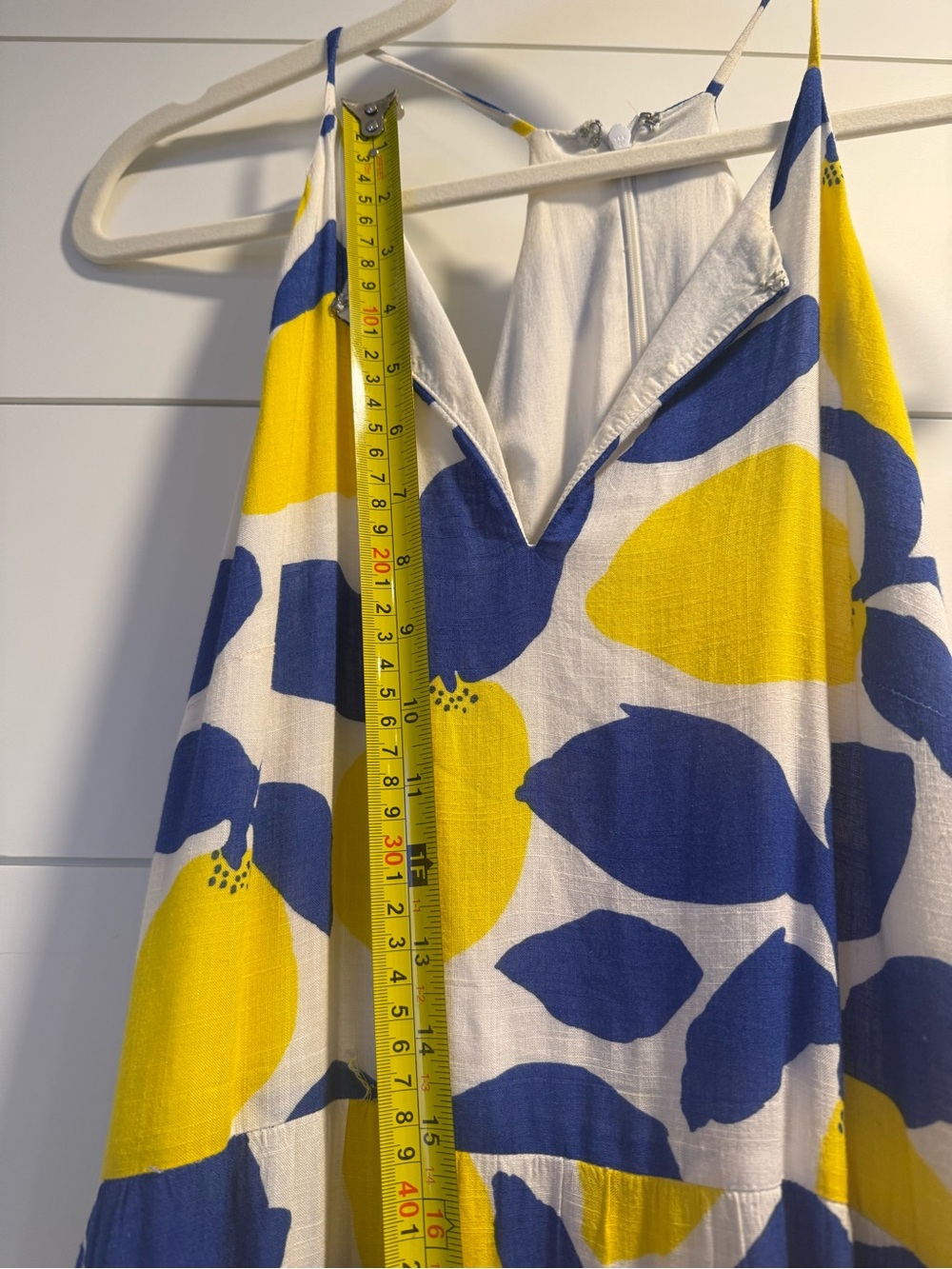LOFT Blue and Yellow Floral Halter Maxi Dress - Picture 6 of 6